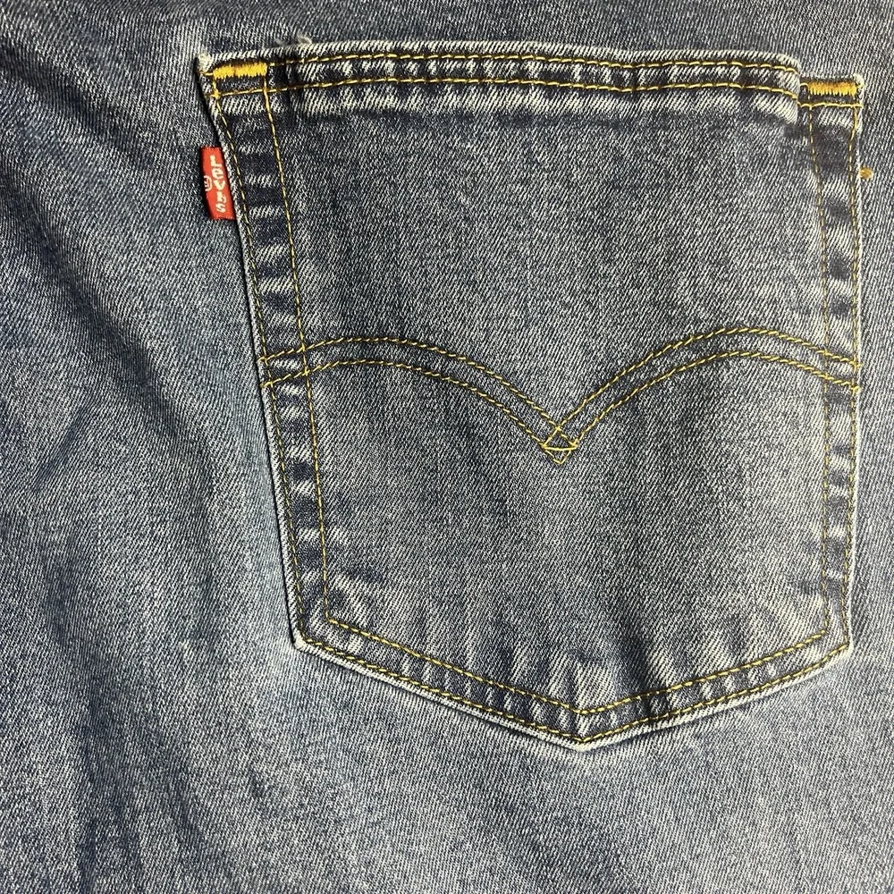 Levi's Jeans Men 40x32 Blue 505 Straight Leg Med Wash Regular Fit American Denim